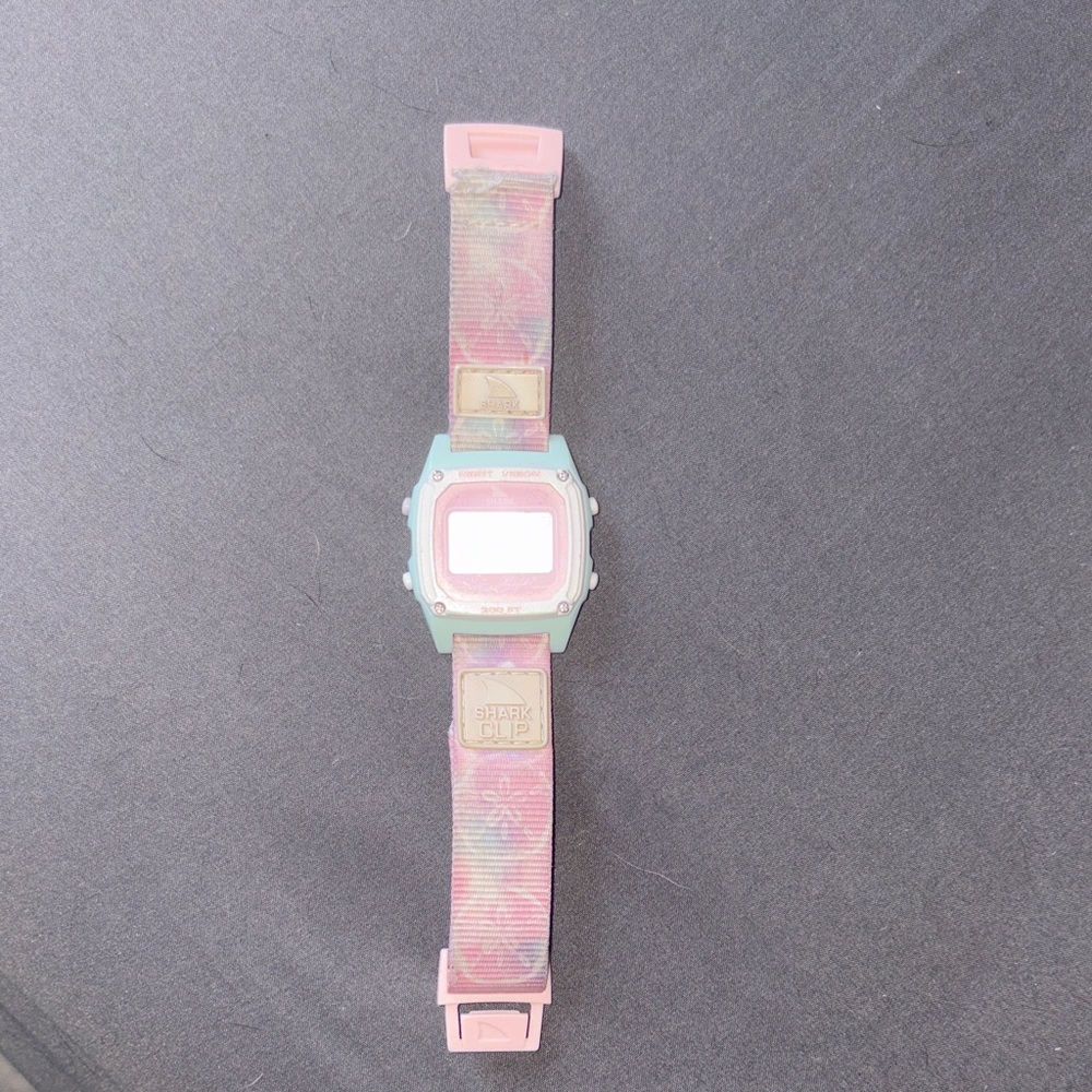 adidas Pink and Mint Digital Shark Clip Watch